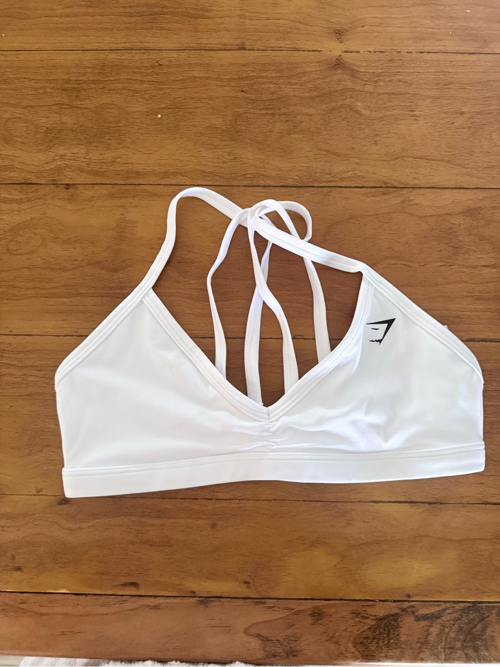 Gymshark White Strappy Sports Bra